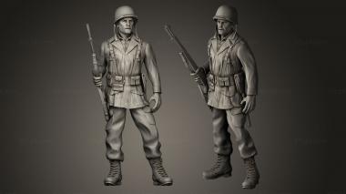 Military figurines Marine pose 3d model